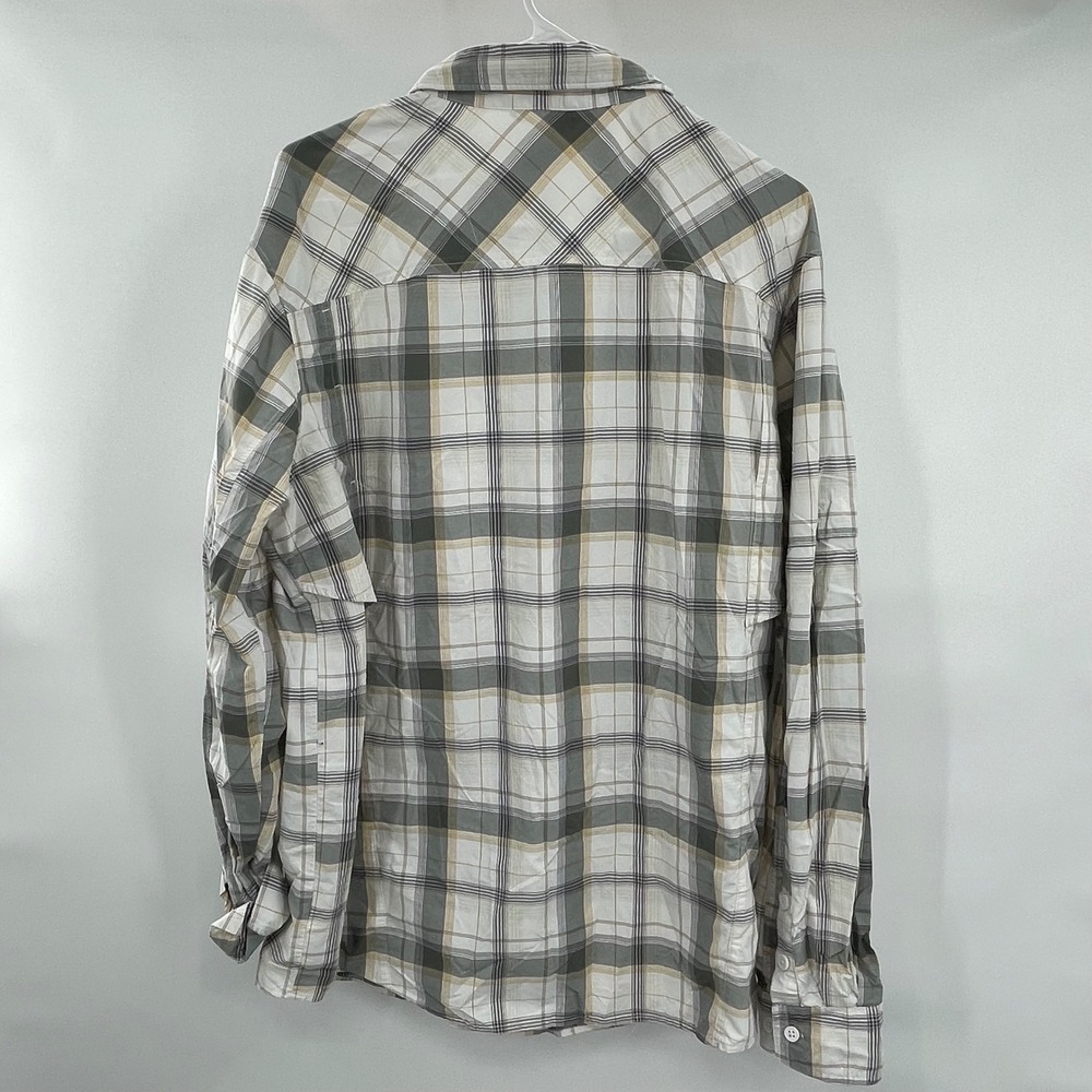 Columbia Mens Plaid Long Sleeve Button Up Shirt L/G Outdoor Vented - Picture 3 of 7